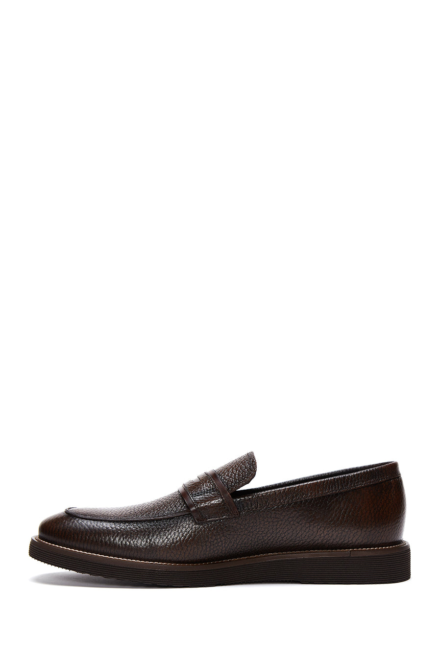 Erkek Kahverengi Deri Casual Loafer