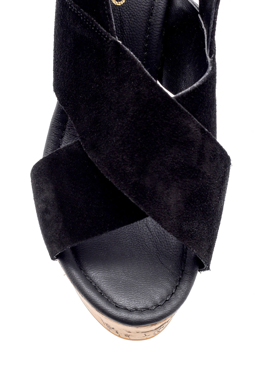 Women's Suede Leather Wedge Heeled Sandals