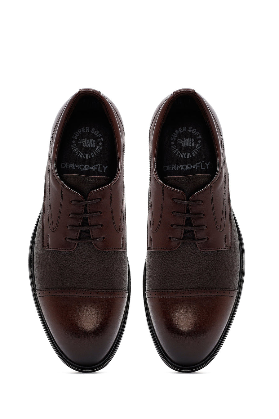 Men's Brown Laced Leather Classic Shoes