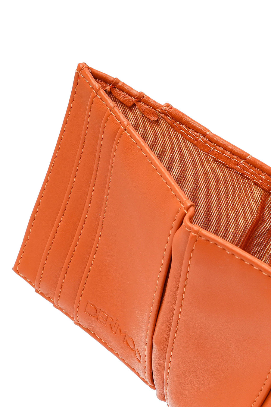 Woman Orange Quilted Card Holder
