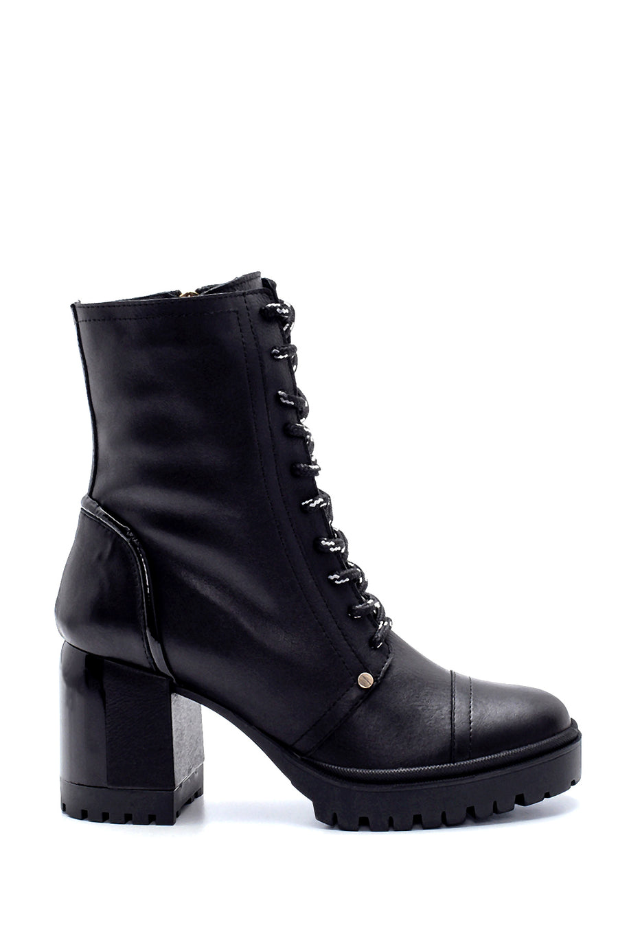 Women's Leather Heeled Boots 20WFD166818 | Derimod