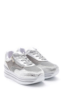 Women's High Sole Zipper Detailed Sneaker | Derimod