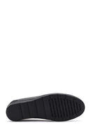 Women's Black Buckle Platform Leather Comfort Loafer | Derimod