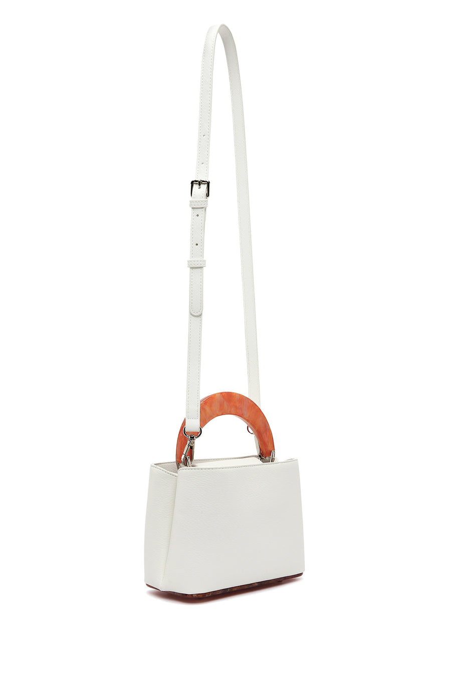 Women's Cream Long Strap Mini Handbag