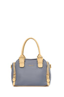 Woman Blue Long-Strap Fabric Shoulder Bag | Derimod
