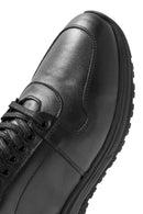 Men's Black Lace-Up Leather Casual Sneaker | Derimod