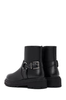 Women's Black Zippered Thick-Soled Boots | Derimod