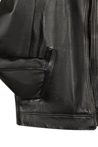 Nomad Erkek Siyah Oversize Deri Ceket