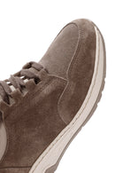 Woman Mink Lace-Up Thick-Soled Suede Leather Sneaker | Derimod