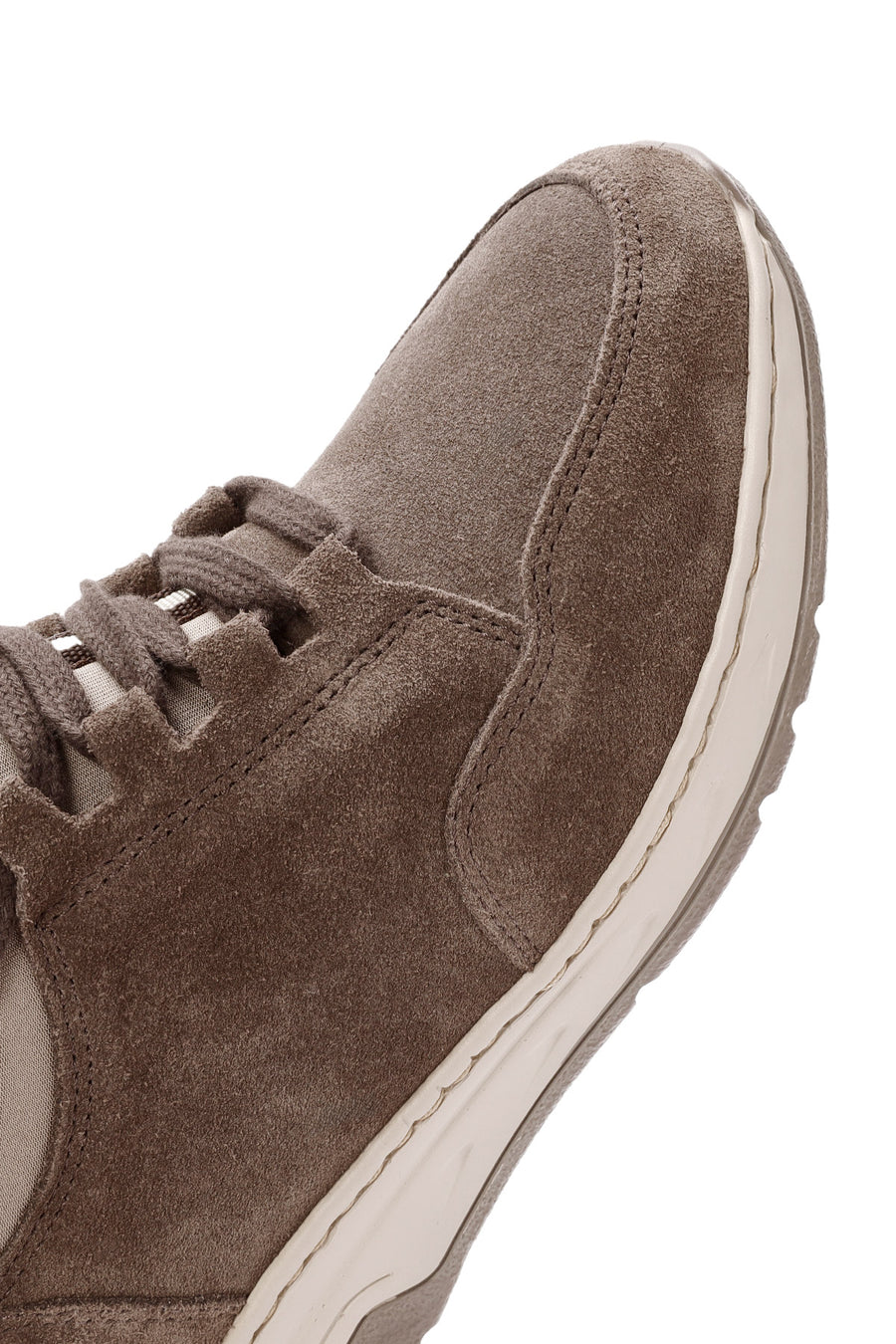 Woman Mink Lace-Up Thick-Soled Suede Leather Sneaker