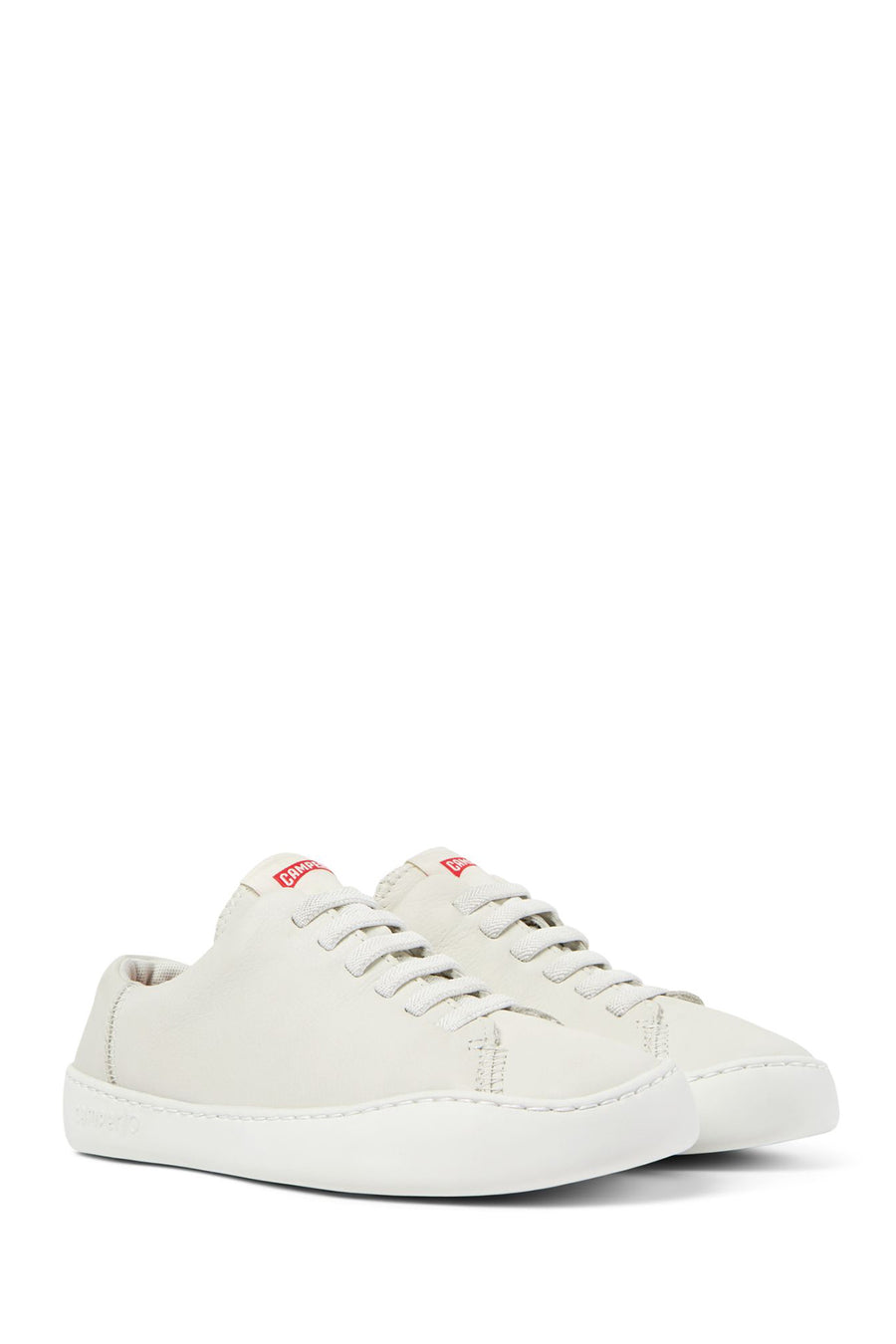 Camper Women's White Peu Touring Lace-up Leather Sneaker
