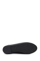 Kadın Siyah Tokalı Deri Maskülen Loafer | Derimod
