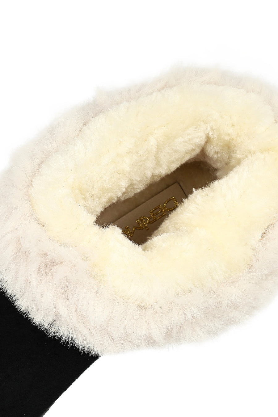 Women's Black Chunky Suede Teddy Boots