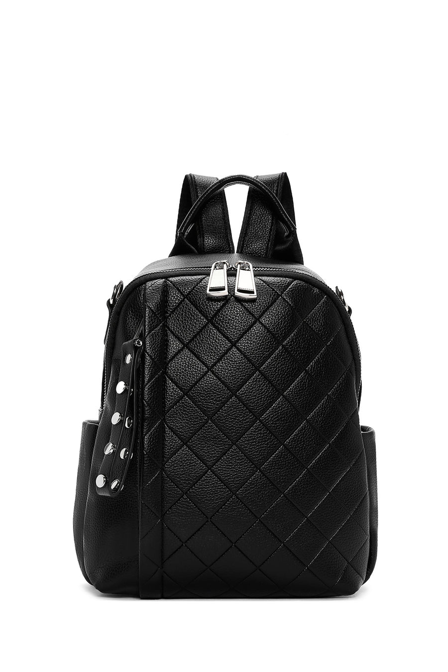Women's Black Strap Quilted Backpack 23WBD2537FT | Derimod