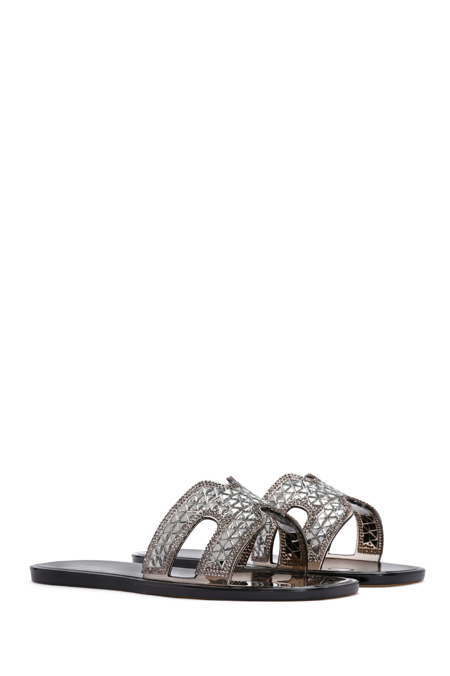 Women's Black Stone Jelly Slippers