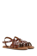 Women's Brown Leather Bodrum Sandals | Derimod
