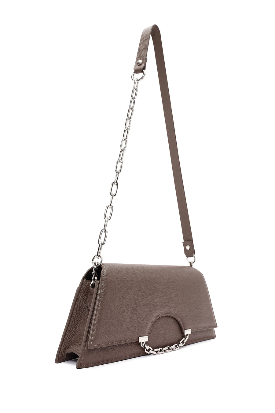 Women's Grey Chain Strap Crossbody Bag