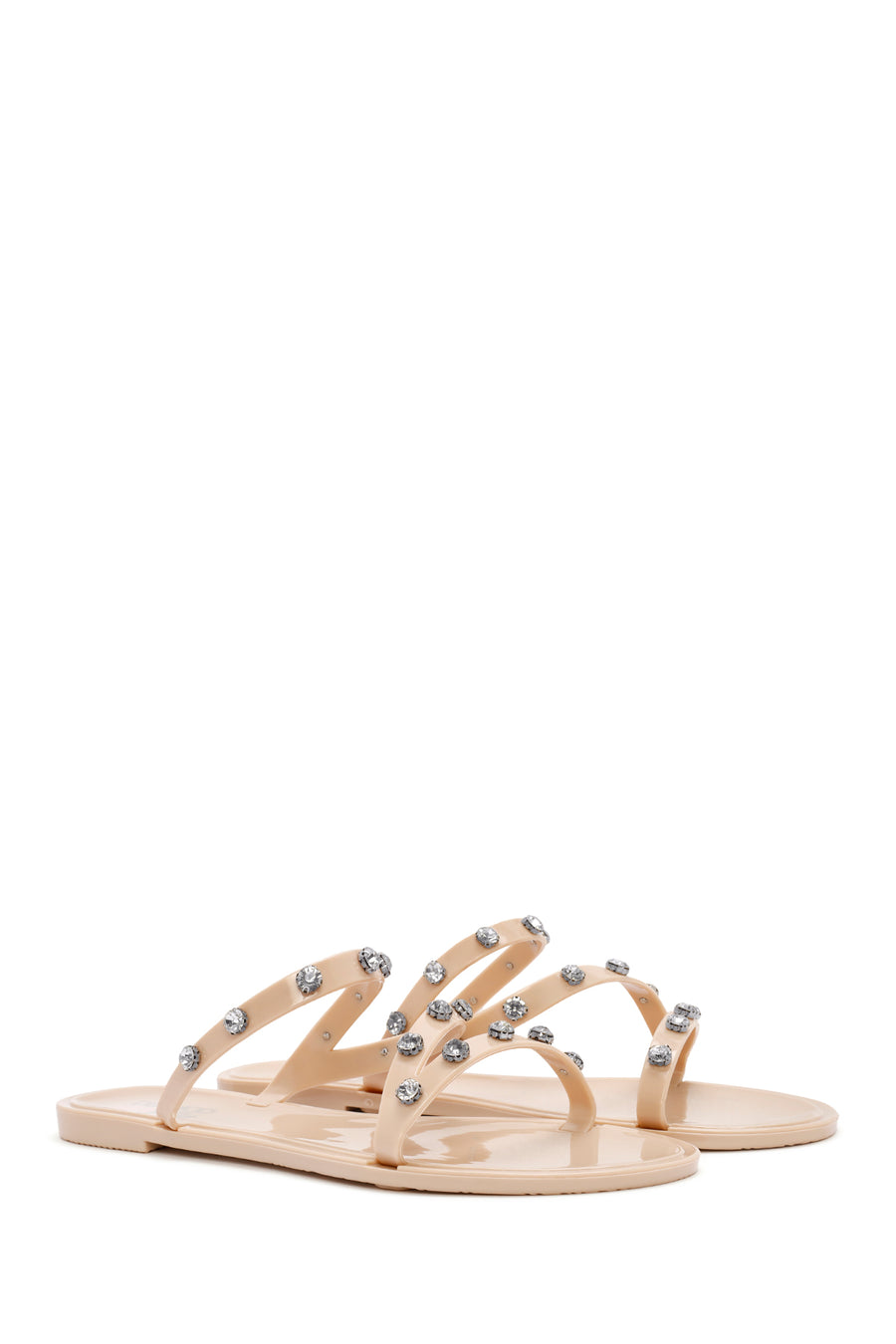 Women's Beige Jelly Stone Slippers