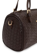 Woman Brown Long-Strap Knitted Shoulder Bag | Derimod