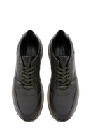 Erkek Yeşil Bağcıklı Deri Casual Sneaker | Derimod
