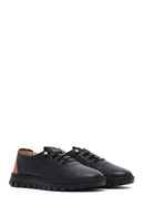 Women's Black Lace-Up Leather Sneaker | Derimod