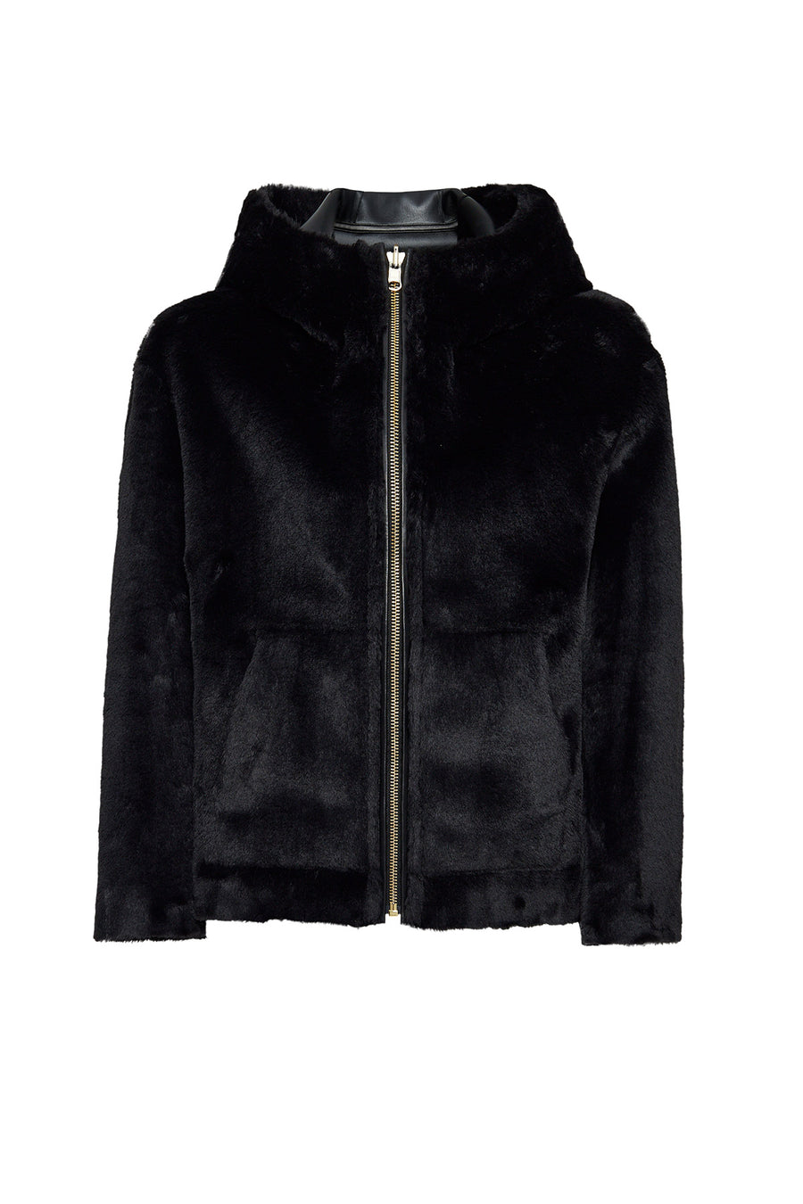 Gardena Women's Black Double-Sided Teddy Coat