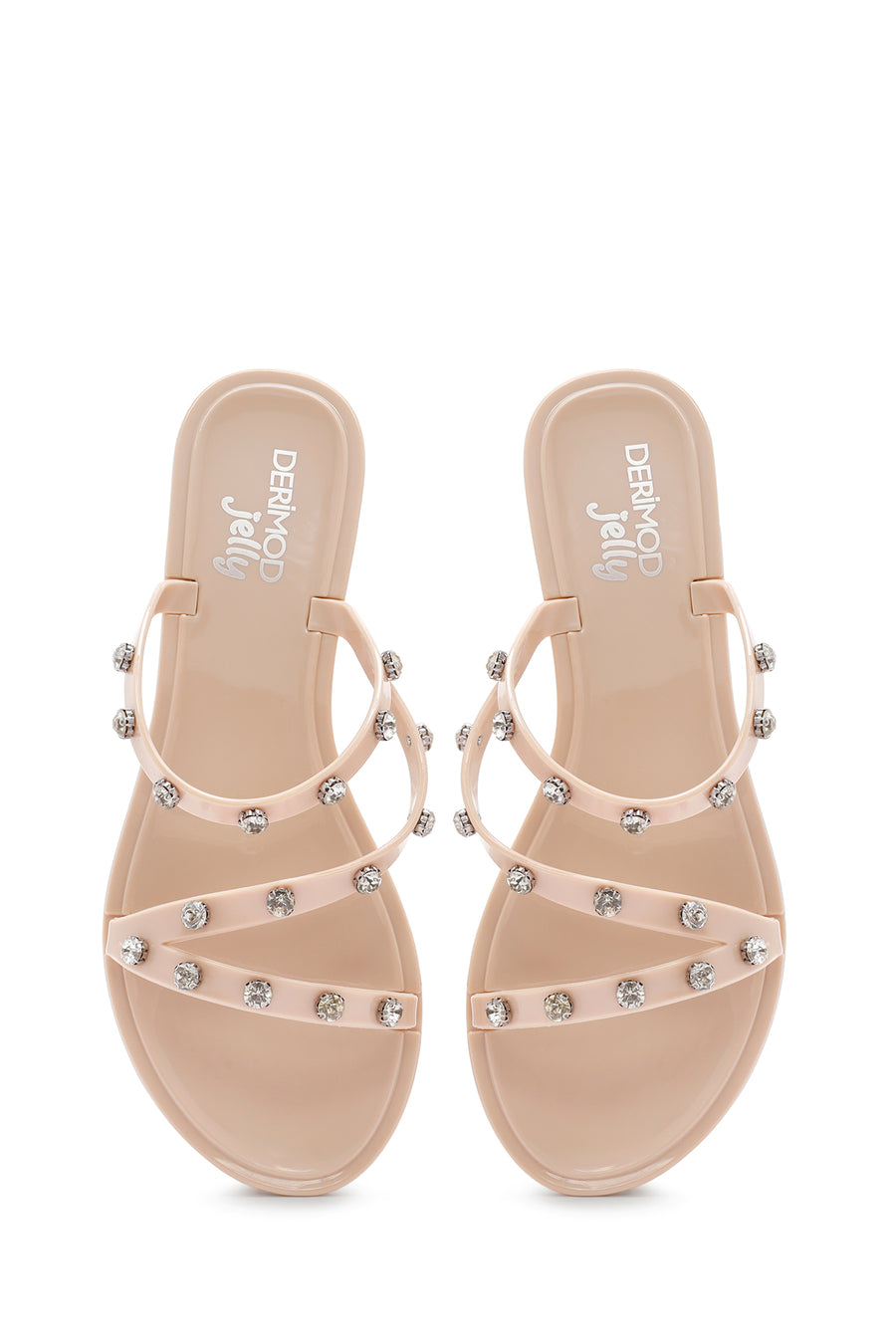 Women's Beige Jelly Stone Slippers