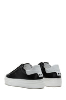 Woman Black Lace-Up Leather Sneaker | Derimod