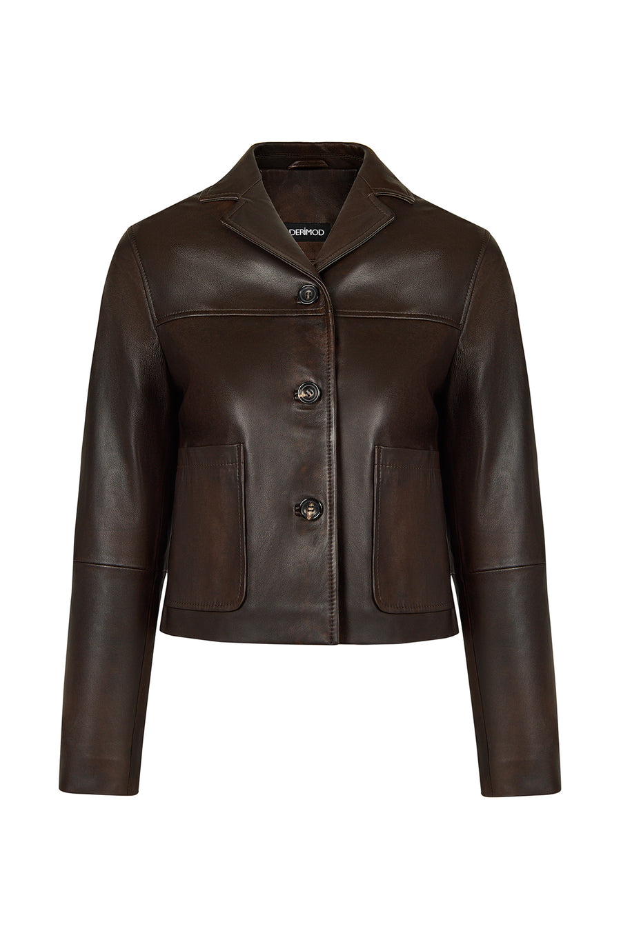 Jill Woman Brown Short Leather Jacket 26WGD5298VD | Derimod