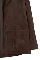 Gloria Woman Brown Oversize Suede Leather Jacket | Derimod
