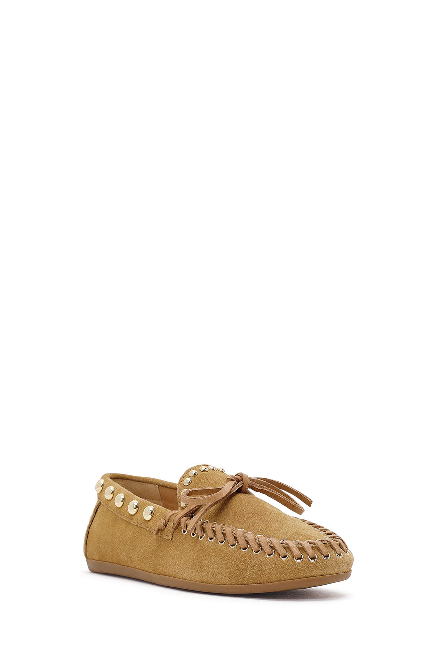 Women's Beige Suede Leather Loafer