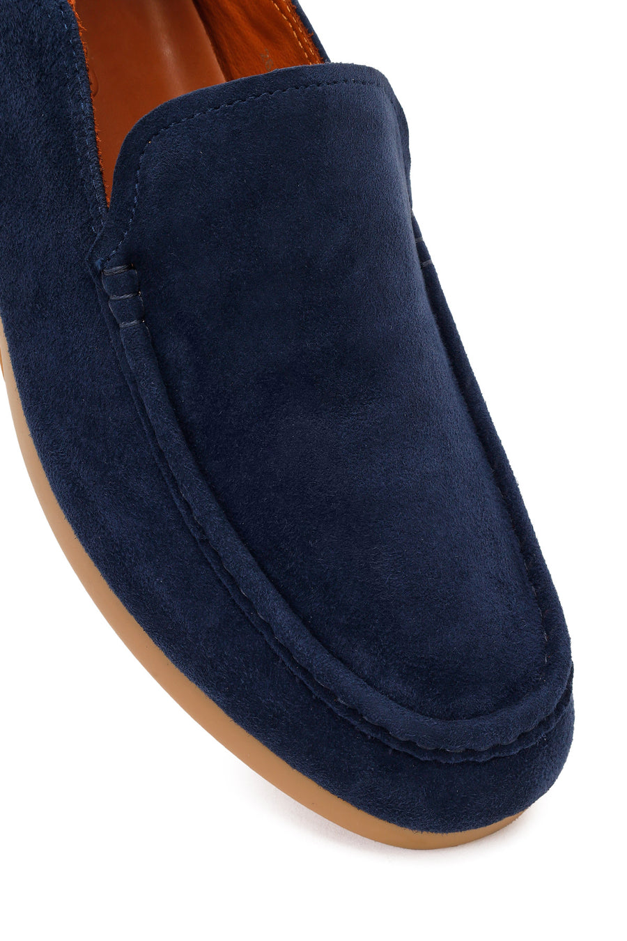 Male Navy Suede Leather Loafer