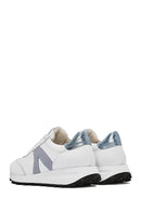 Women's White Lace-Up Leather Sneaker | Derimod