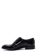 Men's Black Leather Patent Leather Classic Shoes | Derimod