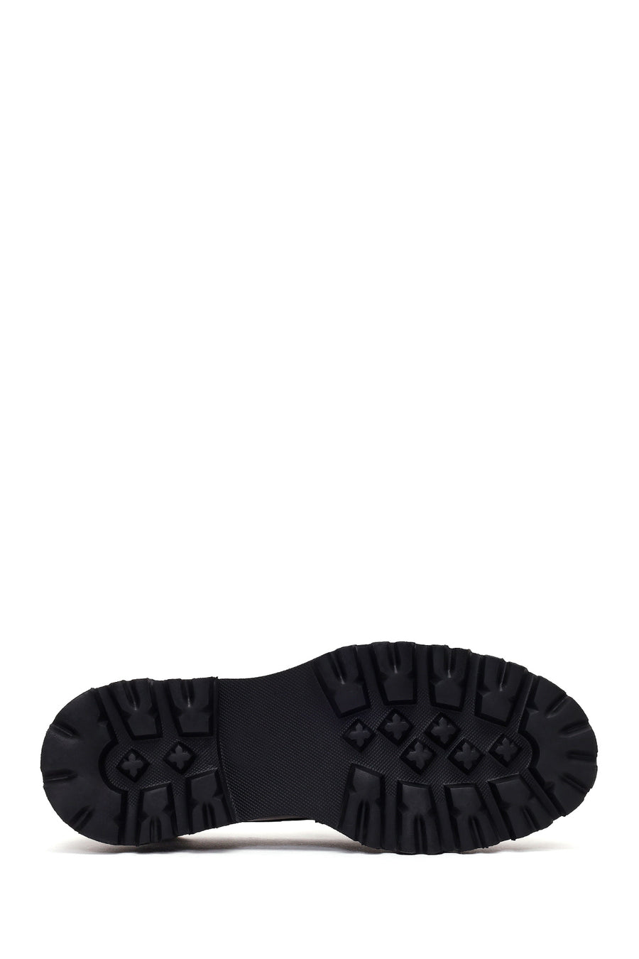 Kadın Siyah Kalın Tabanlı Deri Maskülen Loafer