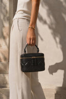 Woman Black Long-Strap Quilted Mini Shoulder Bag | Derimod