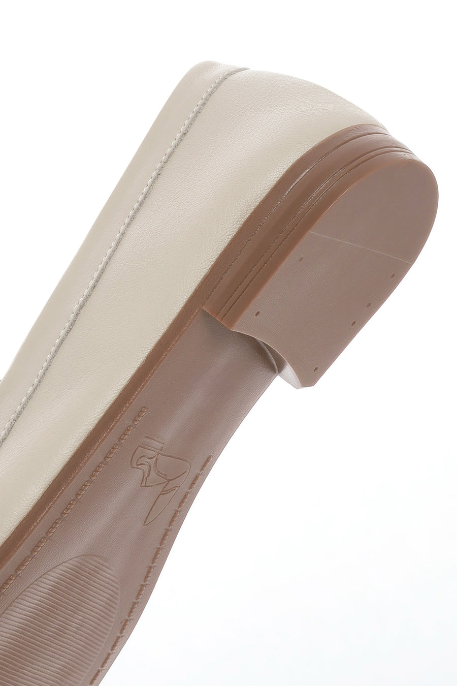 
Women's Beige Buckled Leather Loafer
