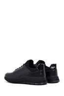 Men's Black Lace-Up Leather Casual Sneakers | Derimod