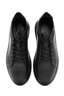 Men's Black Lace-up Leather Sneaker | Derimod