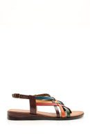 Women's Colorful Leather Sandals | Derimod