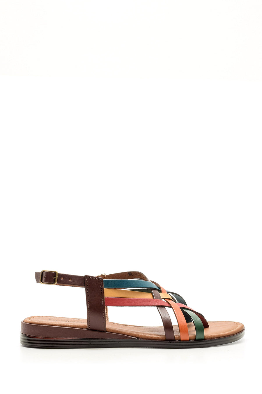 Women's Colorful Leather Sandals 19SFD168218 | Derimod