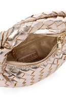 Women's Gold Knitted Shoulder Bag | Derimod