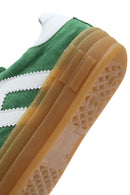 Women's Green Lace-Up Suede Leather Sneakers | Derimod