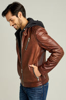 Lebron Men's Leather Jacket | Derimod