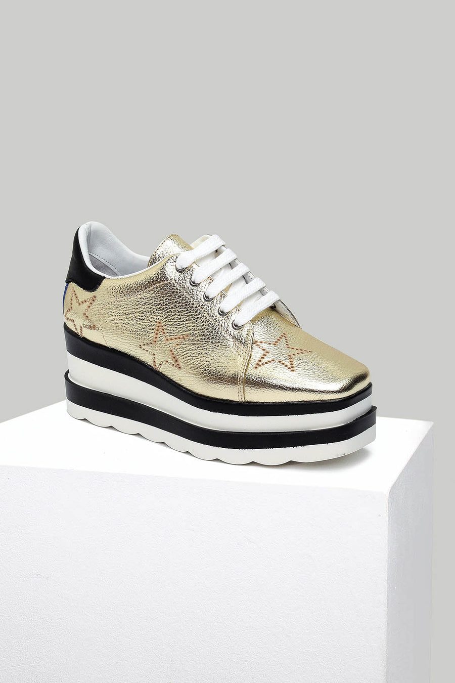 High-Sole Women's Leather Sneaker 18SFD246732 | Derimod