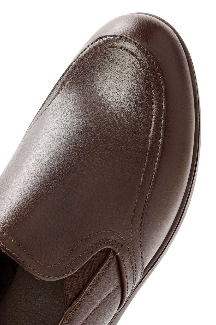 Kadın Kahverengi Dolgu Topuklu Deri Comfort Loafer