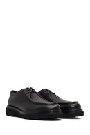 Male Black Lace-Up Thick-Soled Leather Casual Shoes | Derimod