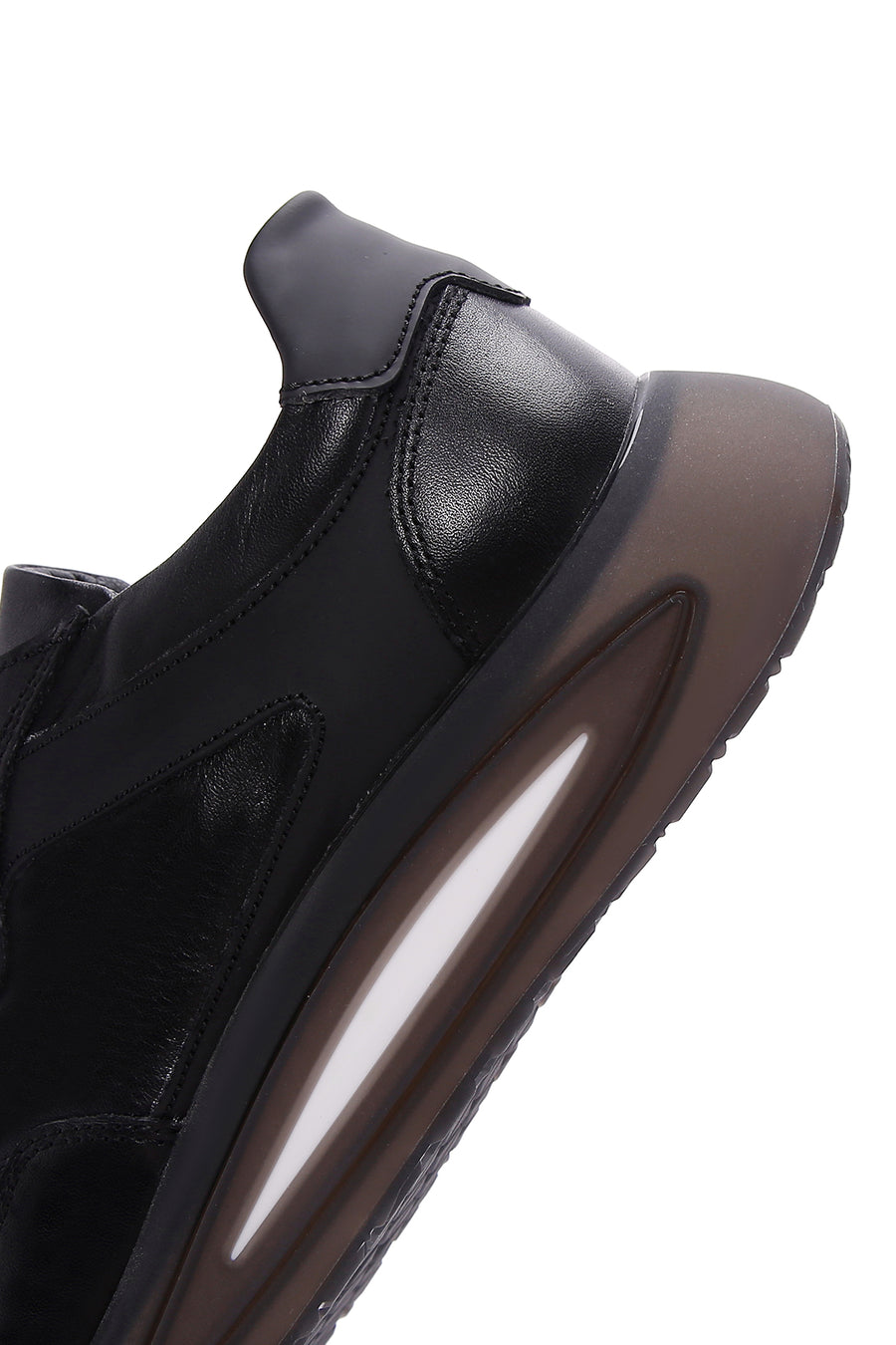 Erkek Siyah Deri Sneaker