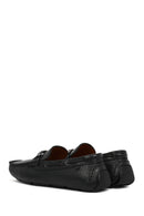 Men's Black Buckle Leather Casual Loafer | Derimod