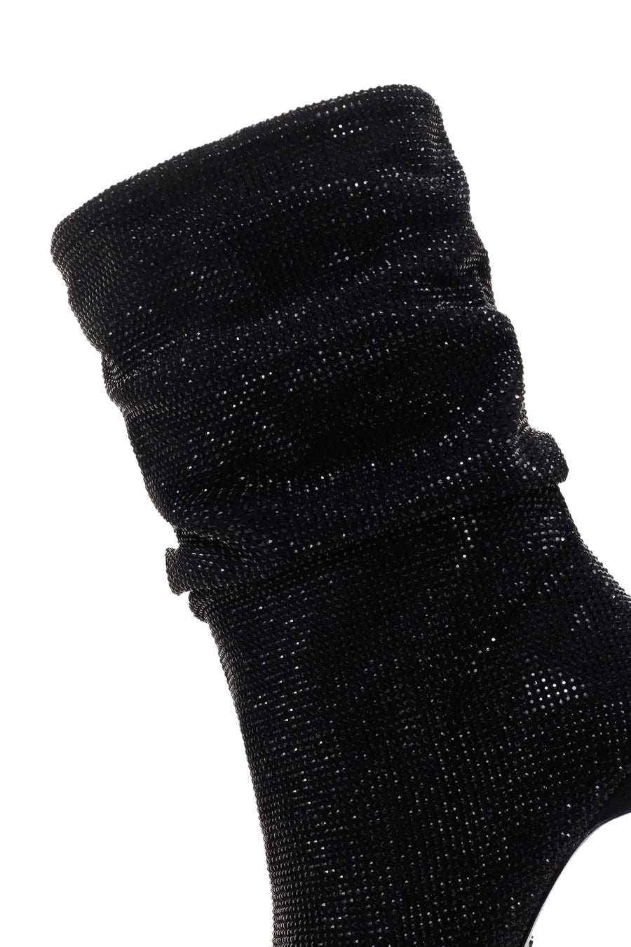Women's Black Thin Heeled Stone Boots
